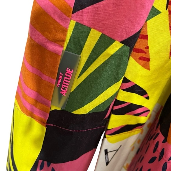 TWINSET ACTITUDE Printed Poplin Long Skirt - Picture 8 of 15